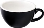 Loveramics Egg cappuccino kop 200 ml zwart - Set van 6 stuks