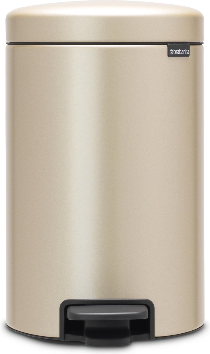 Goedkoopste Brabantia NewIcon Prullenbak - 12 liter - Metallic Gold