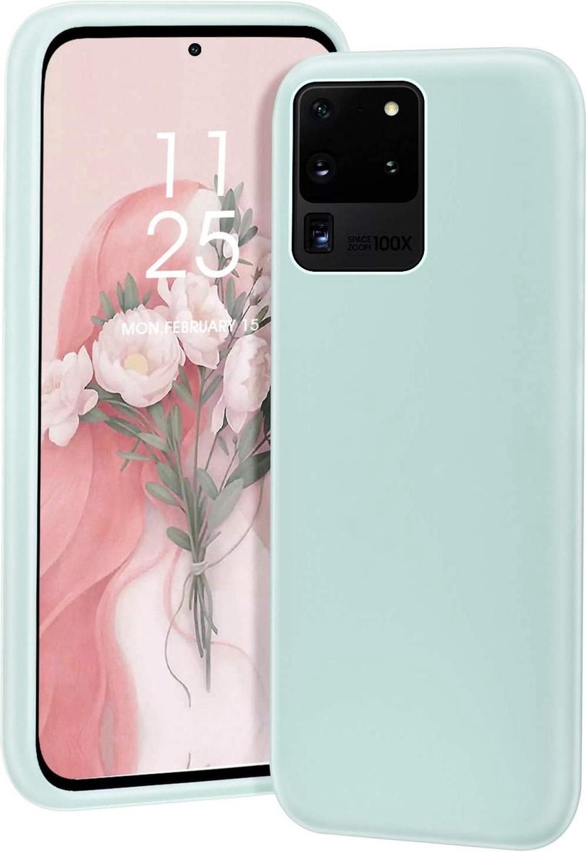 HB Hoesje Geschikt voor Samsung Galaxy S20 Ultra - Siliconen Back Cover - Turquoise