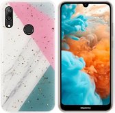 BackCover Marble Glitter voor Huawei P Smart Plus 2019 Grijs