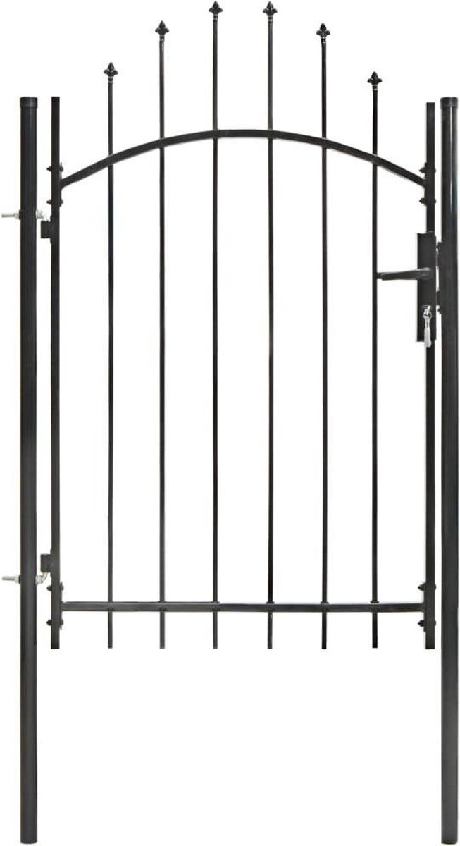 vidaXL - Tuinpoort - Woerden - staal - 1x1,5 - m - zwart