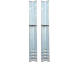 vidaXL - Grondanker - L-vormig - 5x5x50 - cm - gegalvaniseerd - staal - 2 - st