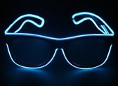 Feest bril met blauwe LED verlichting - Verkleedaccessoires/carnavalaccessoires - Festival musthave - Retro bril met licht