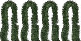 4x Groene kerstslingers 5 m