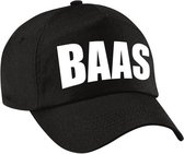 Zwarte Baas verkleed pet / baseball cap voor jongens en meisjes - verkleedhoofddeksel