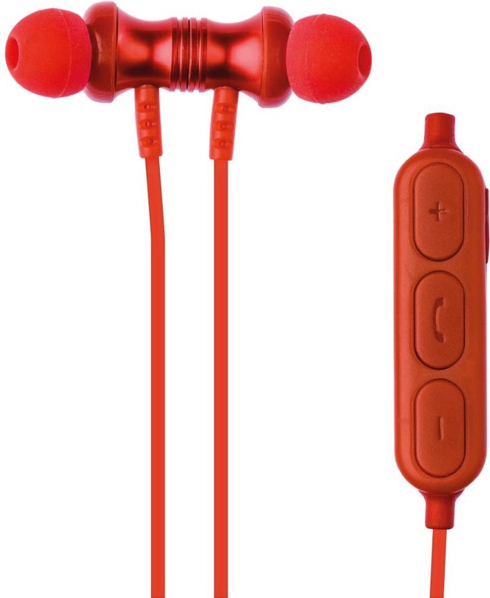 Grixx Optimum In-Ear oordopjes draadloos - Bluetooth - Rood