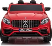 Elektrische Kinderauto Mercedes Benz GLC 63 S Rood 2 Persoons 12V Met Afstandsbediening FULL OPTIONS