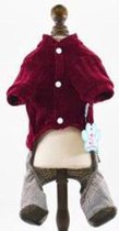 Compleet setje voor de hond trui met broek rood/grijs