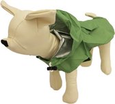 Honden regenpak groen - S ( rug lengte 21 cm, borst omvang 38 cm, nek omvang 31 cm )