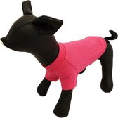 Shirt in het donker roze met mouw voor de hond. - XXS ( rug lengte 17 cm, borst omvang 24 cm, nek omvang 14 cm )
