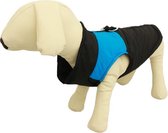 BODYWARMER MET BLAUWE STREEP VOOR DE HOND - D-XL ( rug lengte 47 cm, borst omvang 48 cm, nek omvang 44 cm )