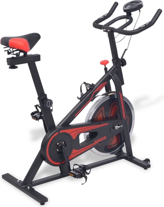 vidaXL - Hometrainer - met - hartslagsensoren - zwart - en - - vidaXL - €251,99