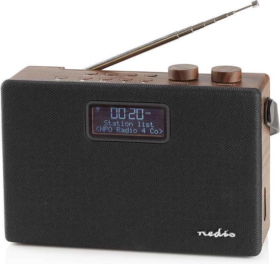 Nedis Draagbare Radio DAB+ Draagbare Radio DAB+ Bluetooth Bruin/Zwart