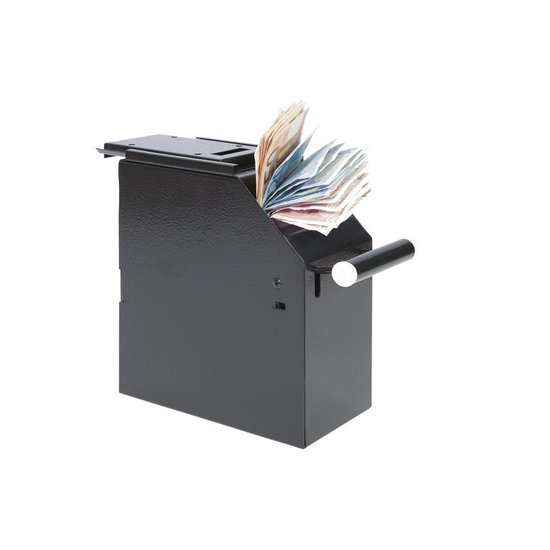 Shinoske Boîte à billets en métal verrouillable argent, pièce de