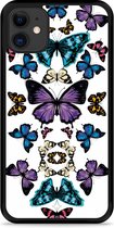 iPhone 11 Hardcase hoesje Vlinder Symmetrie - Designed by Cazy
