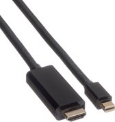 Premium Mini DisplayPort 1.2 naar HDMI 2.0 kabel (4K 60 Hz) / zwart - 2 meter