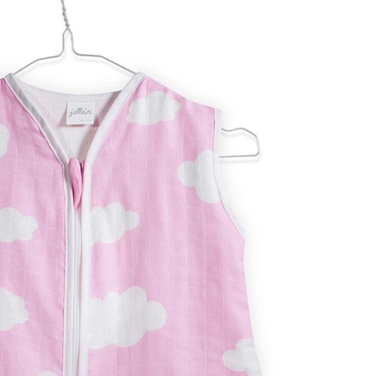 Jollein Clouds - Babyslaapzak Hydrofiel Zomer - 110 cm - Pink