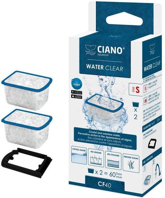 Ciano Water Clear Small - Filtre pour aquarium -2 pièces | bol.com