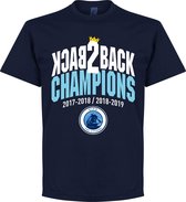 City Back to Back Champions T-Shirt - Navy - XL