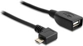 DeLOCK USB micro-B - USB 2.0-A, 0.5m câble USB 0,5 m Micro-USB B USB A Noir