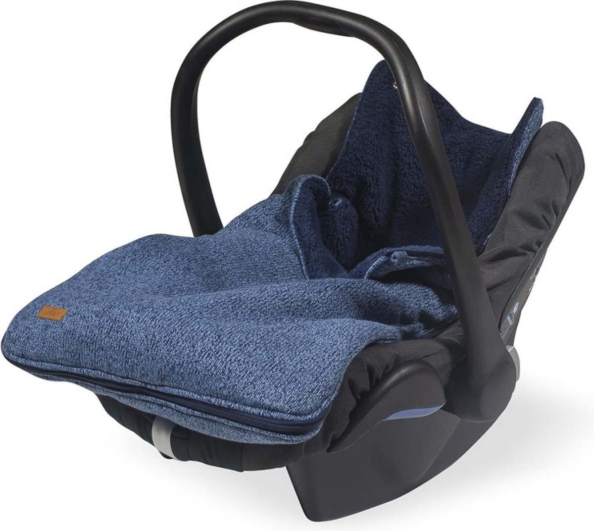 Jollein Voetenzak Stonewashed Knit 0-9 maanden - Navy | bol.com