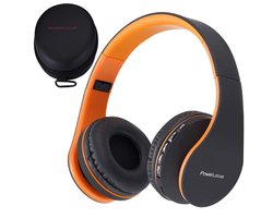 PowerLocus P1 Bluetooth Koptelefoon – Draadloos – Over Ear – Met Microfoon – Inklapbaar - incl. Hoes – Oranje