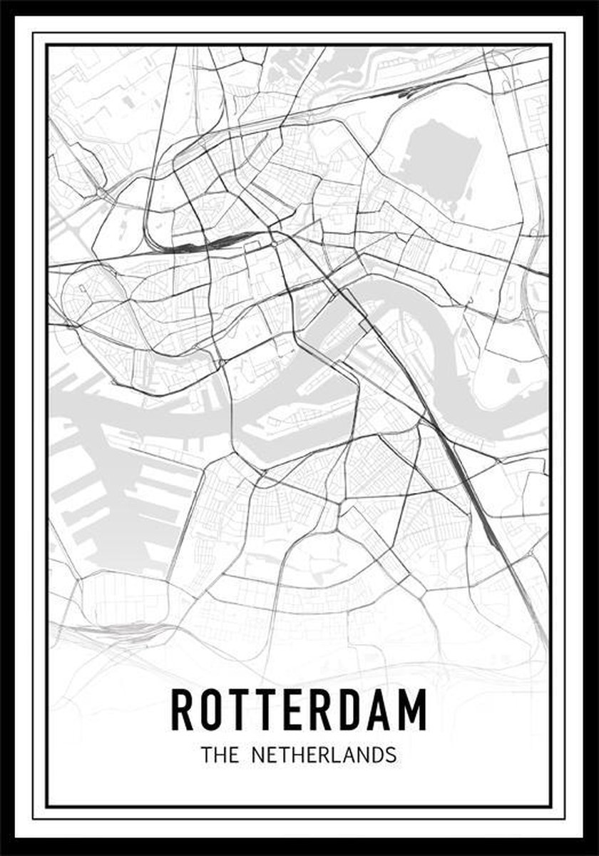City Map Rotterdam A4 stadsposter