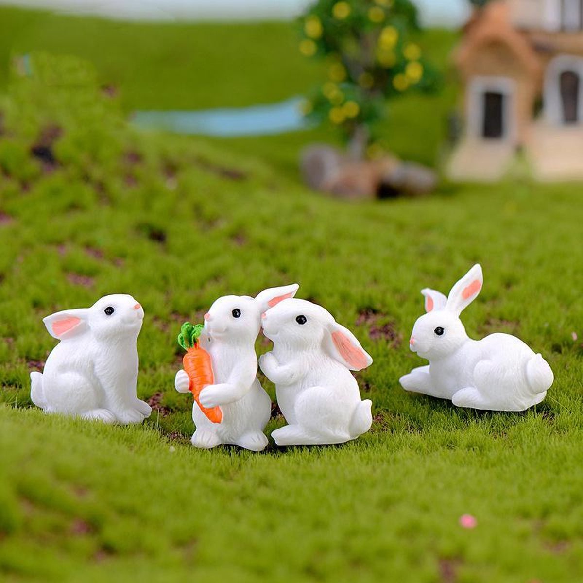 7 Stück Miniatur Garten Ornamente Osterhasen Dekoration Frühlingsdekoration 7 Stück Miniatur Garten Ornamente Osterhasen Dekoration Frühlingsdekoration
