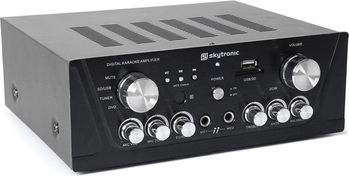 Skytronic Karaoke Amplifier FM-USB-SD-Brake Noir | bol.com