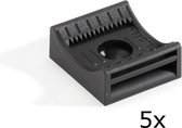 HEBOFIX voet voor klittenband 20 mm (5 stuks) - Zwart - Bevestiging klittenband - Klittenband bevestigen - Kabelbinder