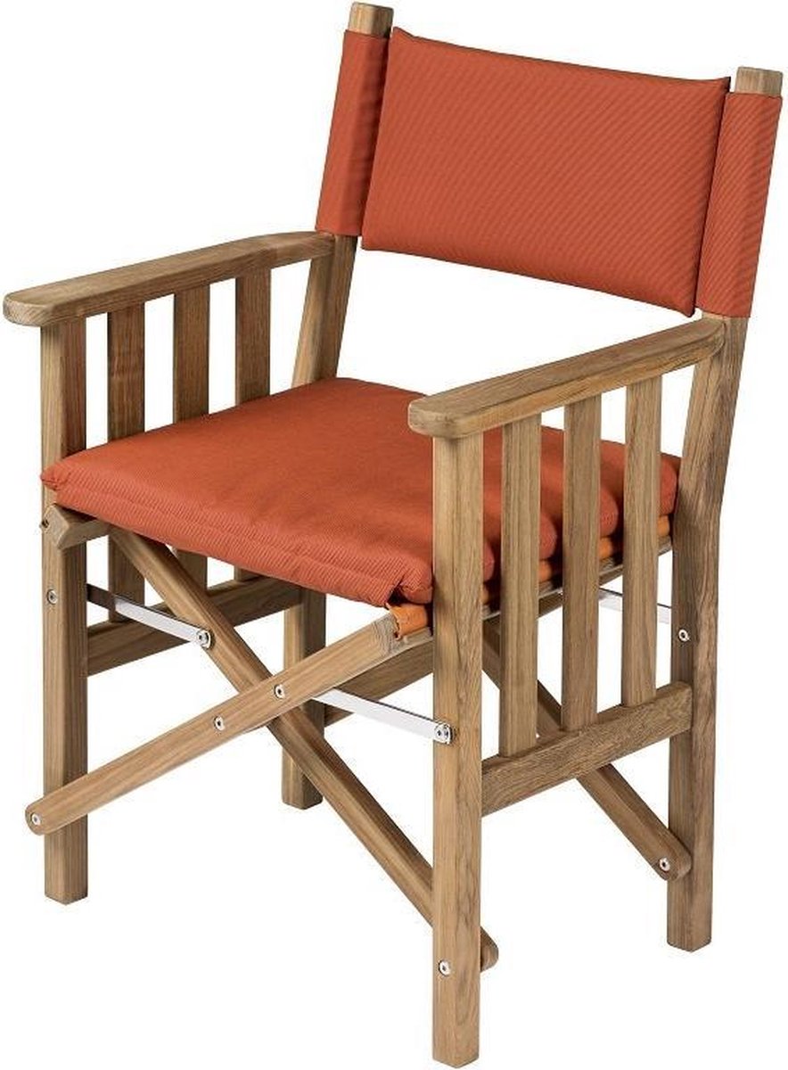 Regisseursstoel II Teak Premium met Forza Oranje kussenset