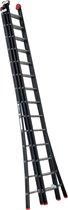Schuifladder Magnus, aluminium, zwart, 3x14 treden