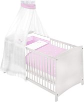 Traumland 4 delig beddenset baby 100x135 roze