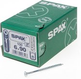 Spax Spaanplaatschroef Verzinkt PK 6.0 x 90 - 100 stuks