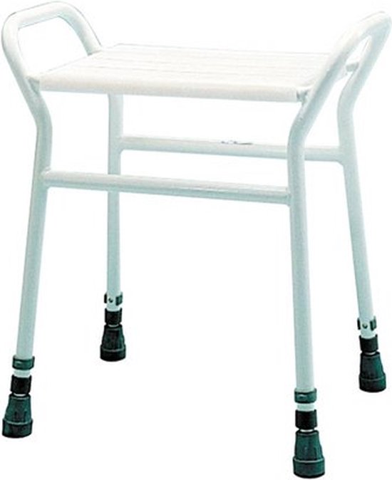 Aidapt douchekruk hoogte verstelbaar - kunststof zitting