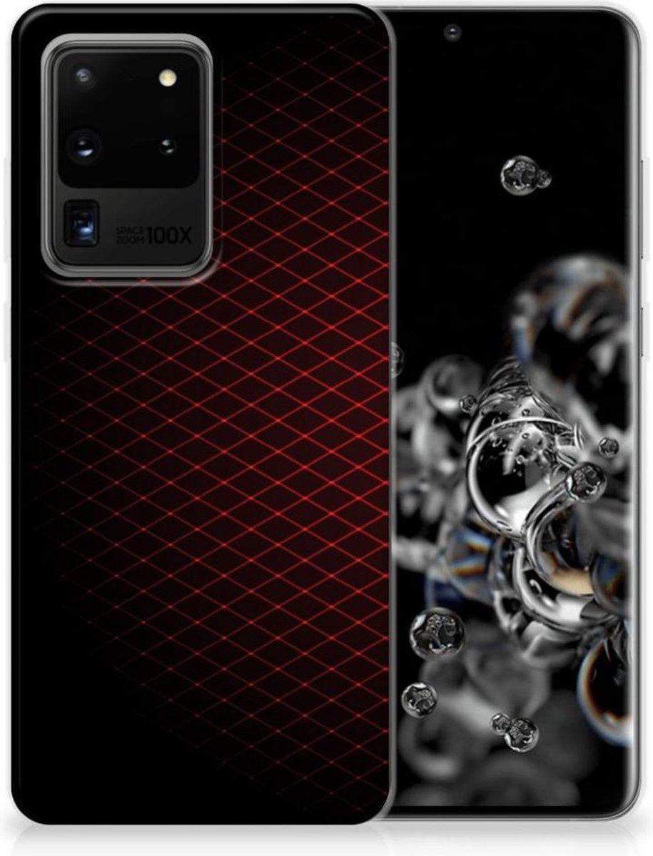 TPU Hoesje voor Samsung Galaxy S20 Ultra TPU bumper Geruit Rood