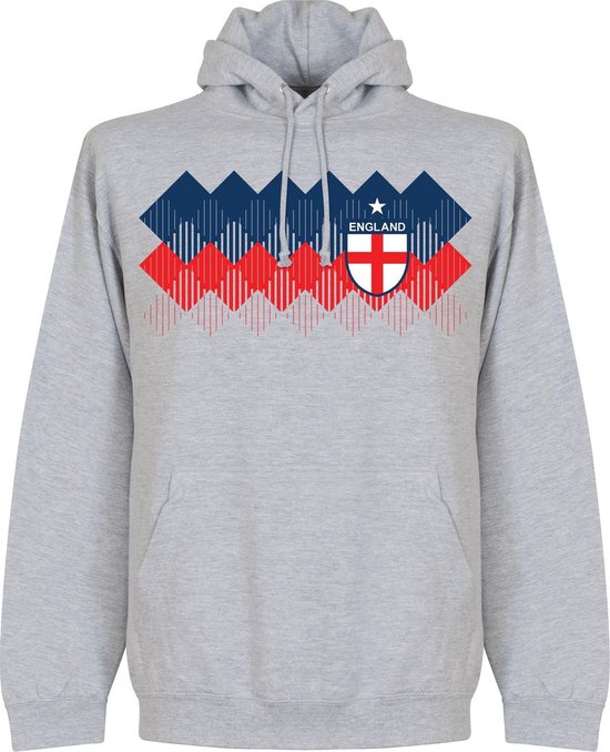 Engeland 2018 Pattern Hooded Sweater - Grijs - M
