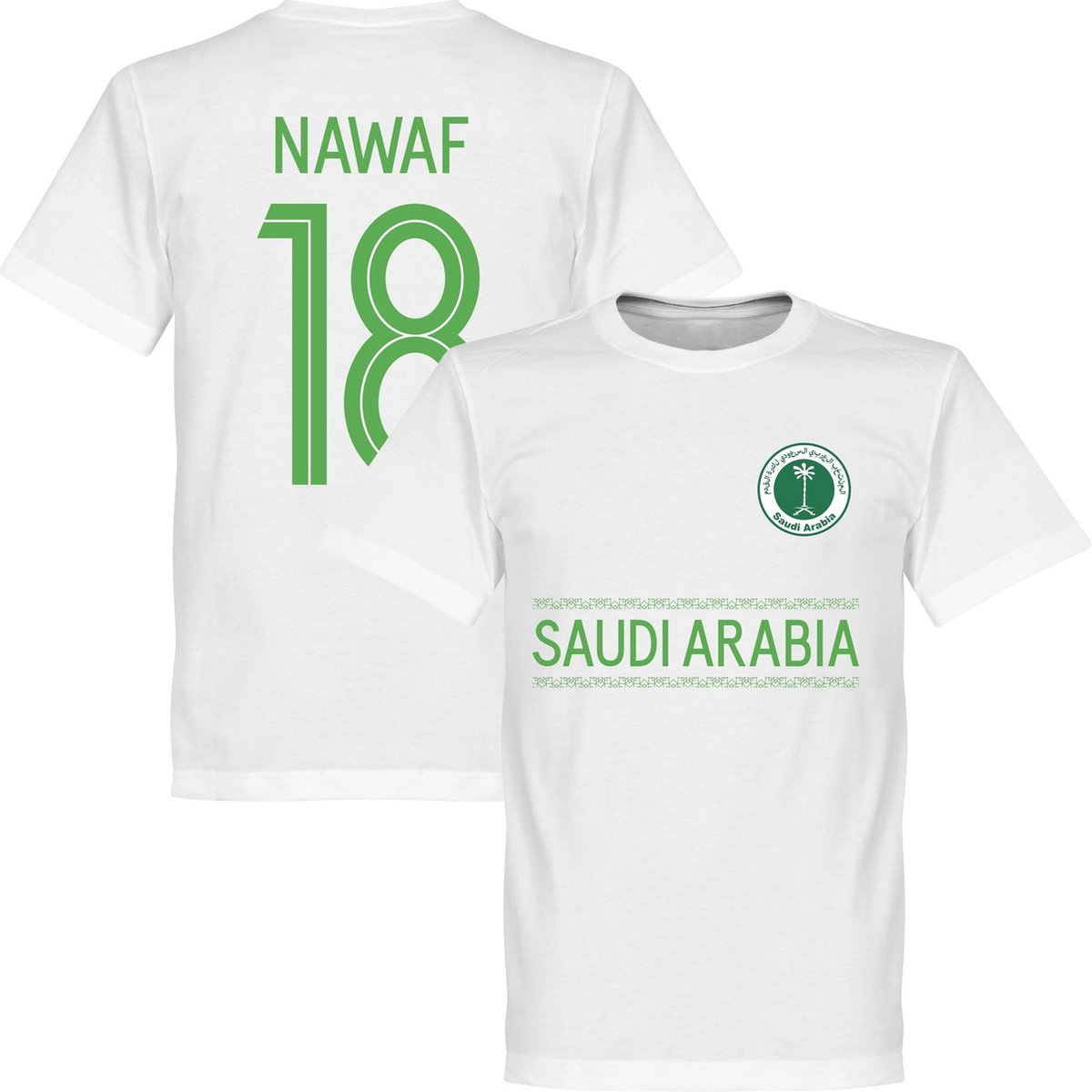 Saudi Arabië Nawaf 18 Team T-Shirt - Groen - M