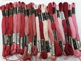 Venus borduurgaren 30 streng oud rood/rose tinten