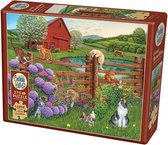 Cobble Hill easy handling puzzle 275 pieces - Farm Cats