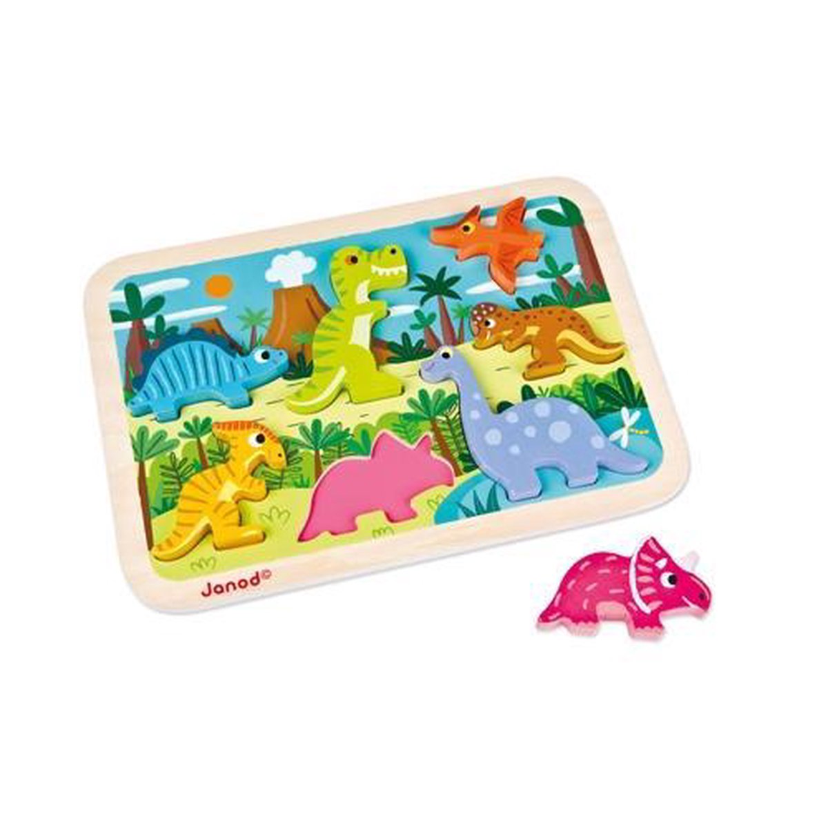 9 pièces en bois heureux Zoo Puzzle d'apprentissage bébé enfants