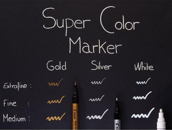 Pilot Super Color - Witte Marker Pen – Extra Fine Tip - Pilot