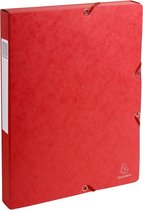 8x Klasseerdoos glanskarton Rug 25mm - A4, Rood