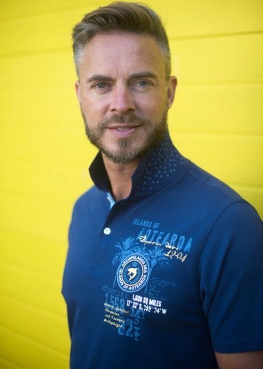 GCM heren poloshirt navy - maat L