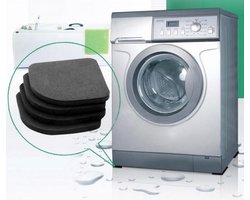 Anti-Slip matjes voor wasmachine, droger, koelkast, kast of ander apparatuur - Trillingsdempers - Geluiddempers - 4 Stuks