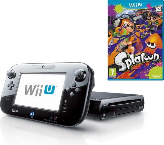 Tweede Kans Nintendo Wii U Console (Zwart) - Inclusief Game Splatoon -  Spelcomputer |... | bol