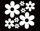 Witte bloemetjes stickers