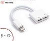 2 in 1 lightning iPhone splitter - audio & opladen