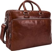 Leonhard Heyden Cambridge laptoptas 2-vaks 13 inch - Roodbruin