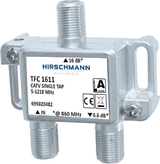 Hirschmann Enkelvoudig Aftakelement TFC1611 (1218Mhz) vervanger AFC1611